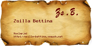 Zsilla Bettina névjegykártya